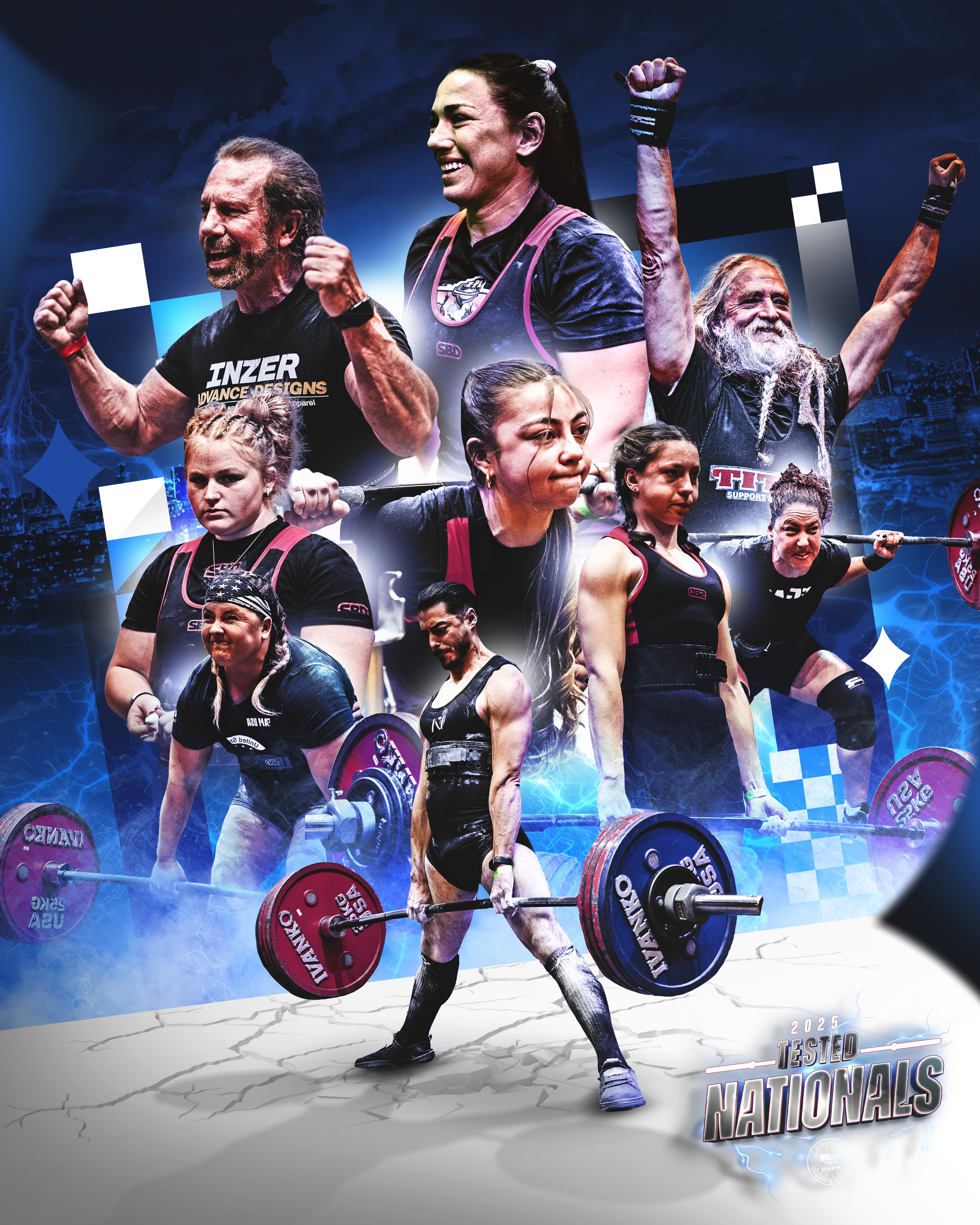 2025 Tested Nationals powerlifting event poster